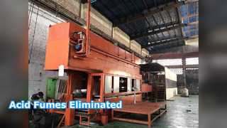 غرفة وجهاز غسيل مغلقين بالدخان الحمضي