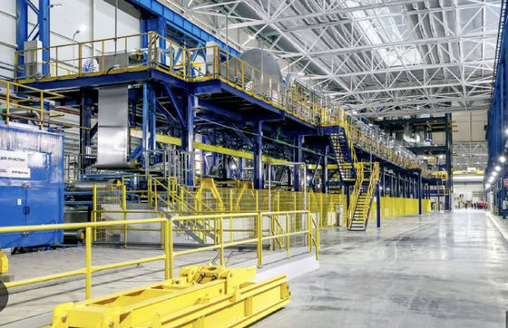 خط جلفنة بالغمر على الساخن بسرعة 0-15 متر/دقيقة مع احتراق نبضي عالي السرعة